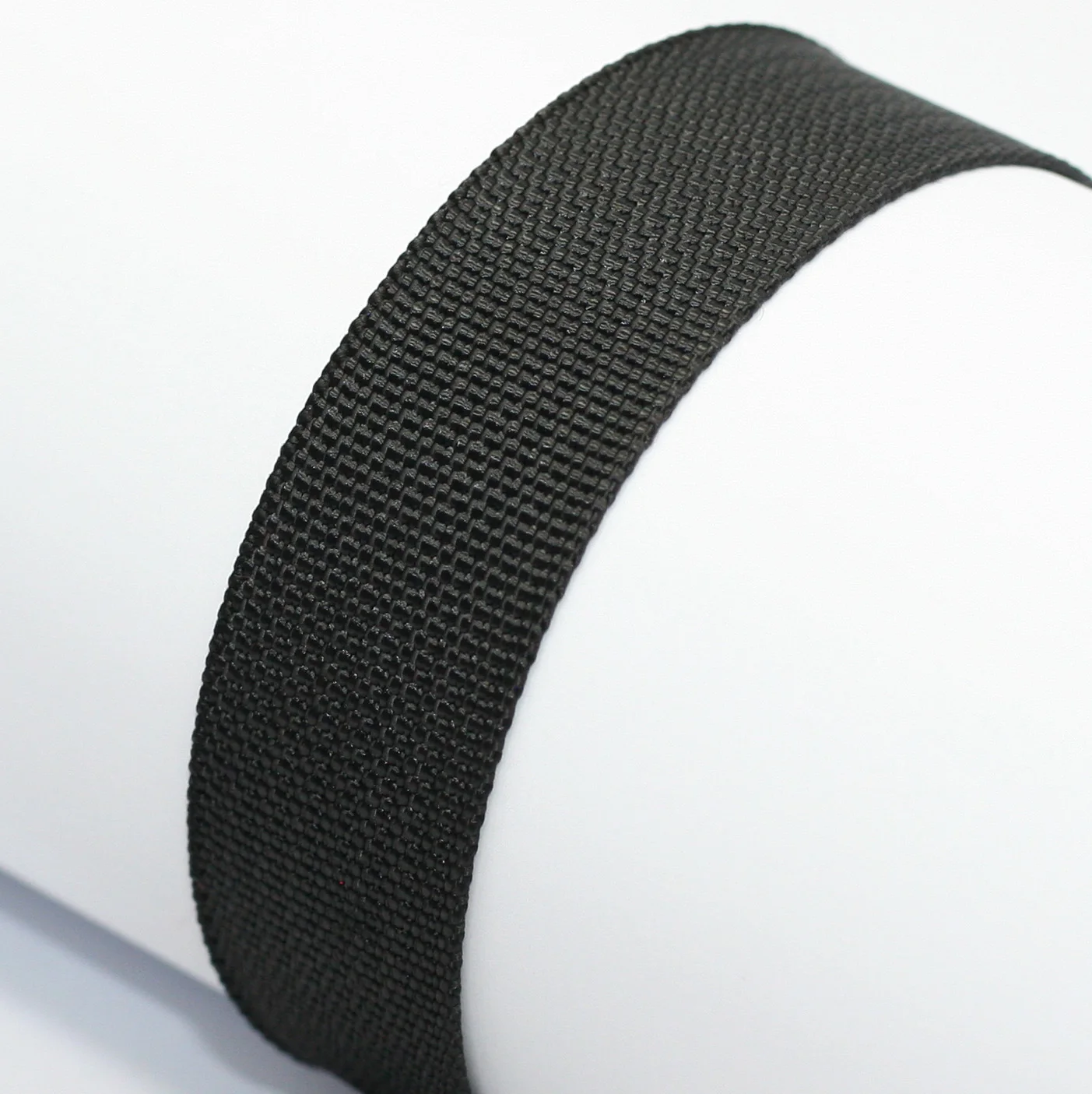 Textile Fabric Raw Black Webbing Packed in 50 Mtrs Roll - 10 Pack 25 mm 100% Polyester