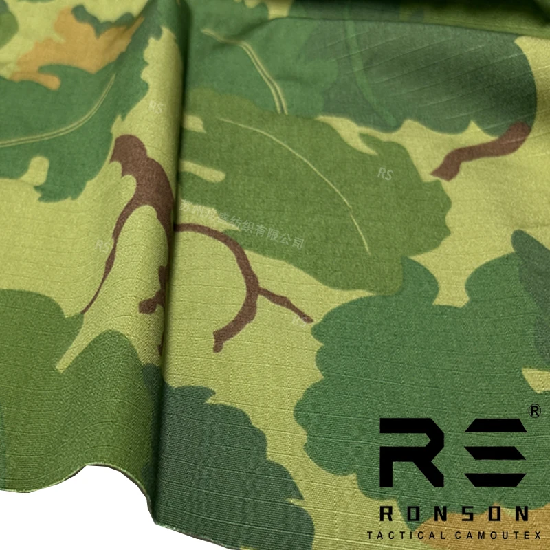 NC5050 Ribstop MITCHELL CAMO nylon cotton fabric NYCO camo printed tactical uniform camouflage fabric