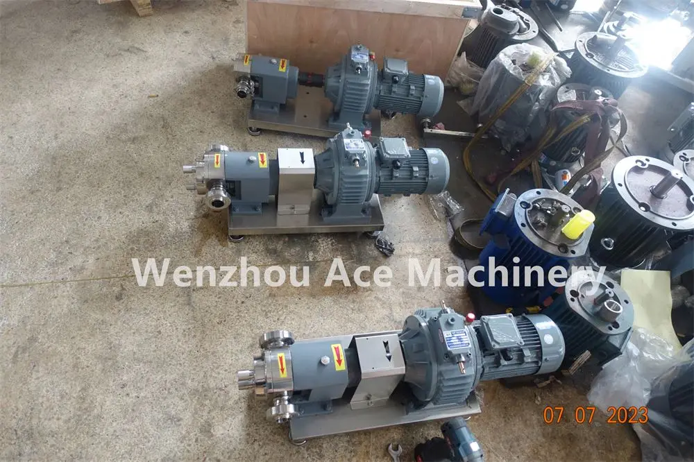 Ace Stainless Steel Food Grade High Viscosity Glucose Maltose Syrup Transfer Pump Rotary Lobe Pump