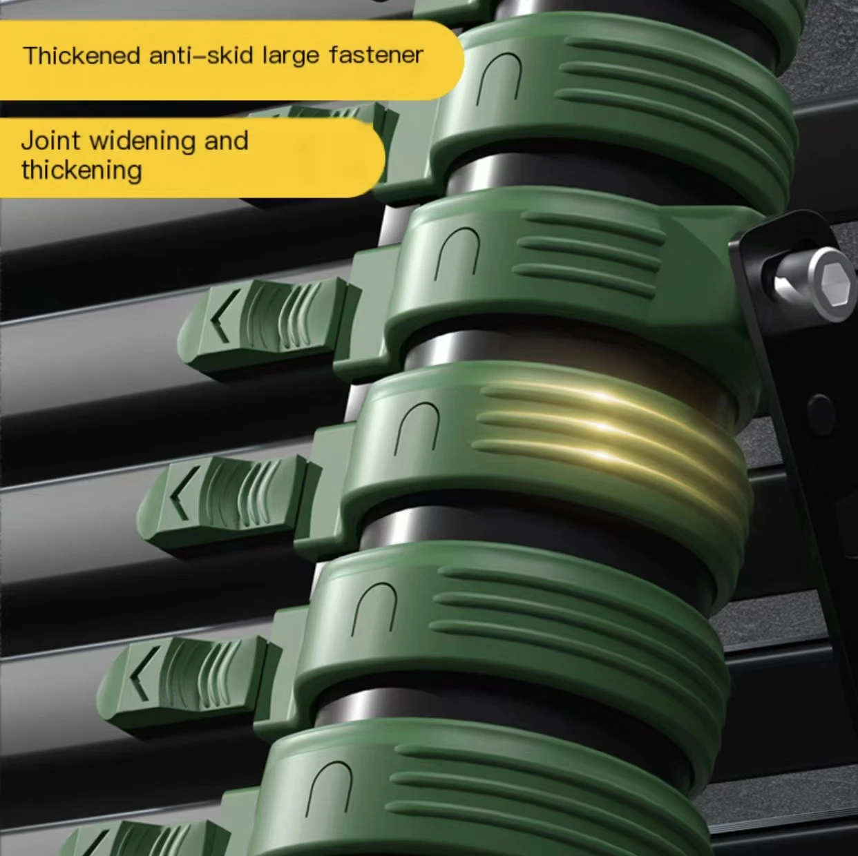 Telescopic folding ladder extended aluminum alloy herringbone ladder, portable multi-purpose ladder rack