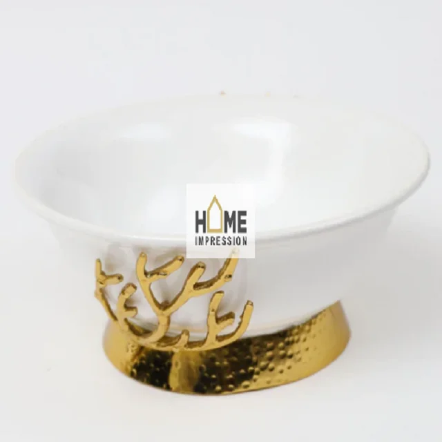 Handmade White & Gold Decorative Luxury Napkin Holder White & Gold Decor Napkin Tissue Holder