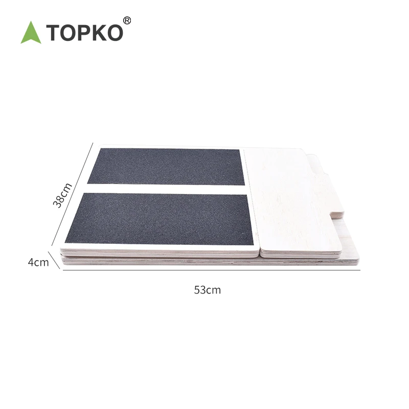 TOPKO Fitness Professional Wooden Slant Board Adjustable Balance Board Ankle & Foot Stretching Slant Board for Stretching Calves