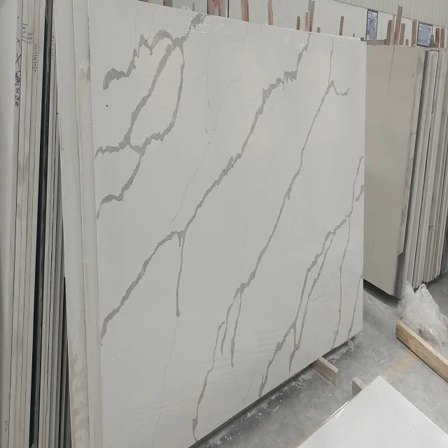 Высококачественный натуральный спроектированный кварцевый камень Мишель Анжело для кухонной столешницы и столешницы