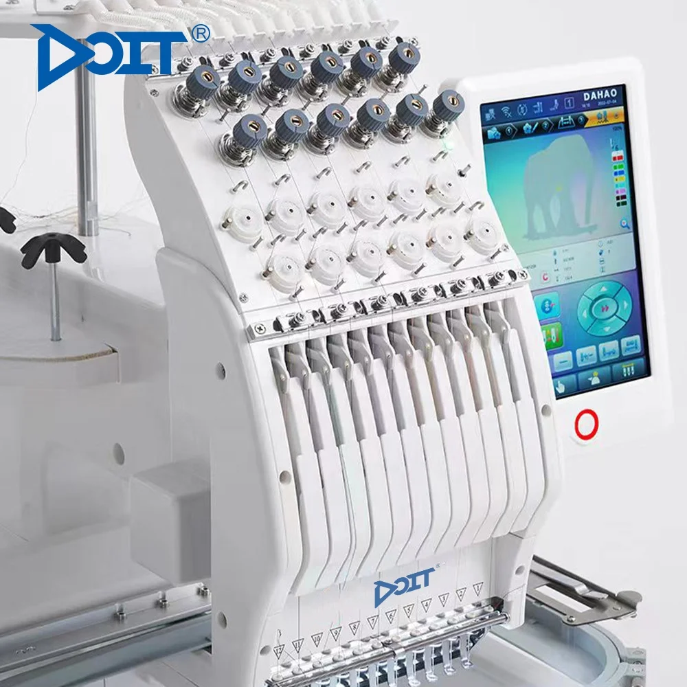 DT-MINI1201 одна осветительная головка 12 иглы для компьютеризированной вышивальной мини швейная машина бытовой вакуумный упаковщик