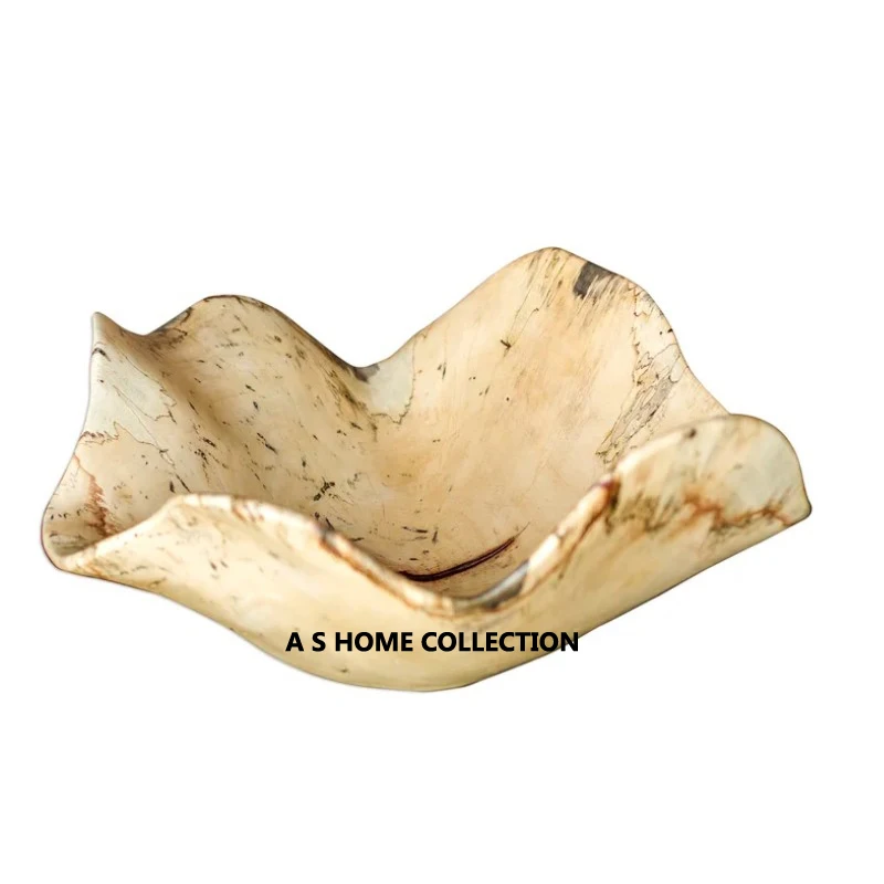 luxury black glossy color golden leaf stand decorative metal fruit serving bowl