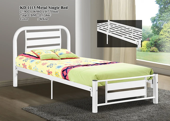 Bedroom Furniture Single Beds Metal Beds Frame Single Bed Frame Bedroom sets Home Furniture Bedrooms Malaysia Domica KD-1113