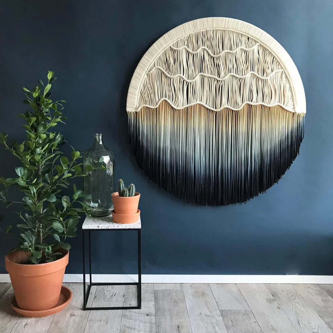 Boho Knitted Macrame Wall Hanging Handmade Products Nordic Macrame Decor Vintage Wall Hangings Home Decoration Items for Room