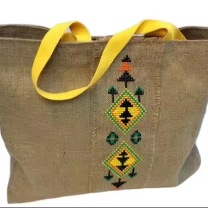 Fancy Jute Bag and  Designer Jute Bag With Webbing Cord Handle Manufacturers in India on a Customized Way