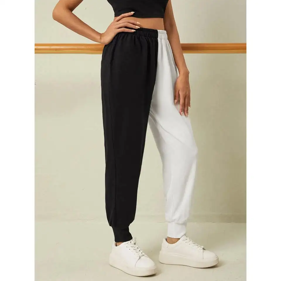 Женские цветные брюки из 100% хлопка стильные спортивные высокого качества оптовая продажа 2022
