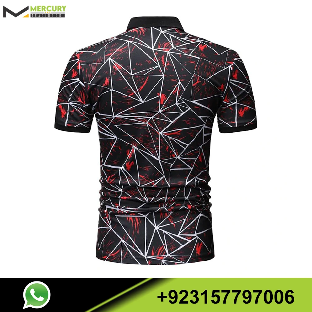 Mens Printed Polo Shirt Best Quality Color Short Sleeve Casual T-shirt 100% Cotton Man Polo Shirts