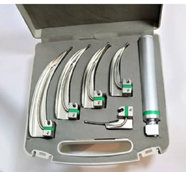 Мельница Ларингоскоп Grafco Miller волоконно-оптический Ларингоскоп ручка аккумулятора, четыре лезвия