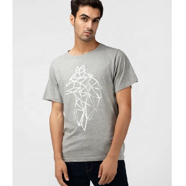 Basic Cheap Custom Print Election Give Away Oem Spun Poly Cotton Fabric Round Neck Promotional Mens T-shirts On Demand Apparel