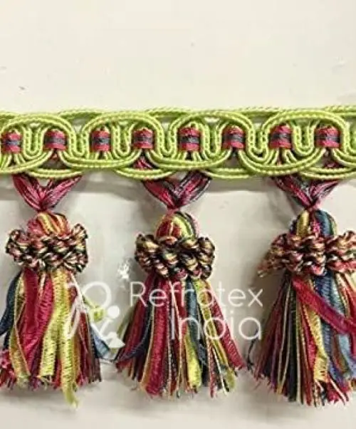 Classic Design Tassel Fringe Bulk Supplier and Manufacture by Refratex India Made in India for Best Quality and Low Price
