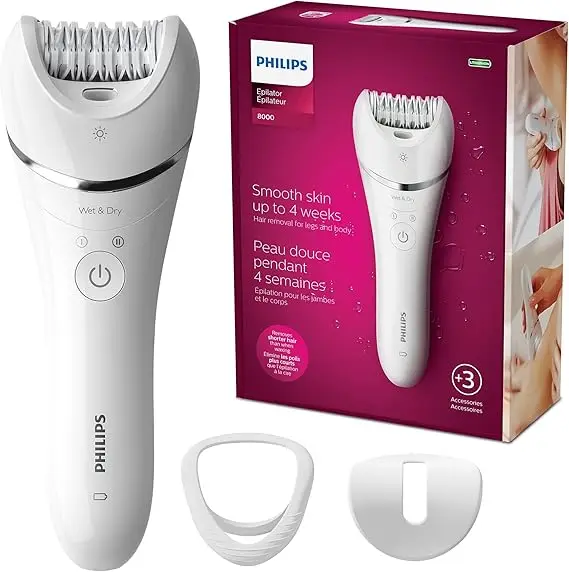 Philips Beauty Epilator серии 8000 для женщин с 3 аксессуарами BRE700/04