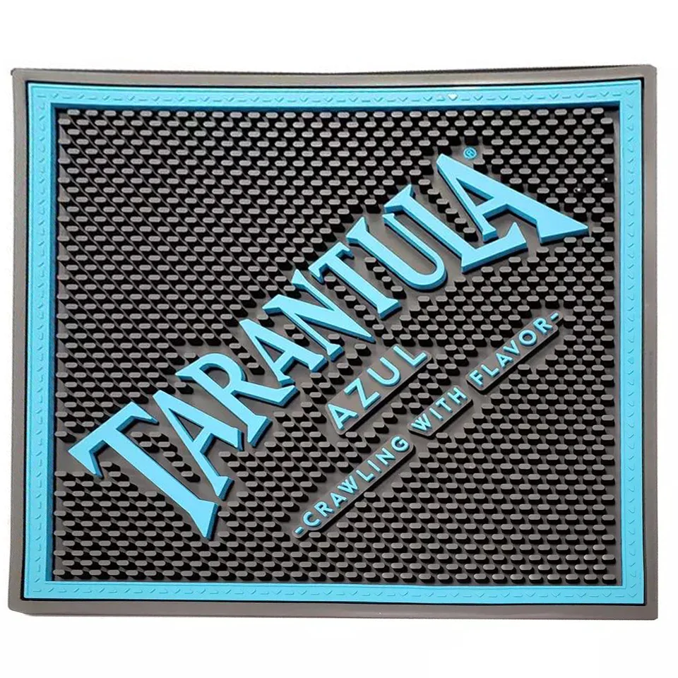 OEM Logo Custom Soft Silicon Rubber Bar Mat Budweiser Bar Counter Mat