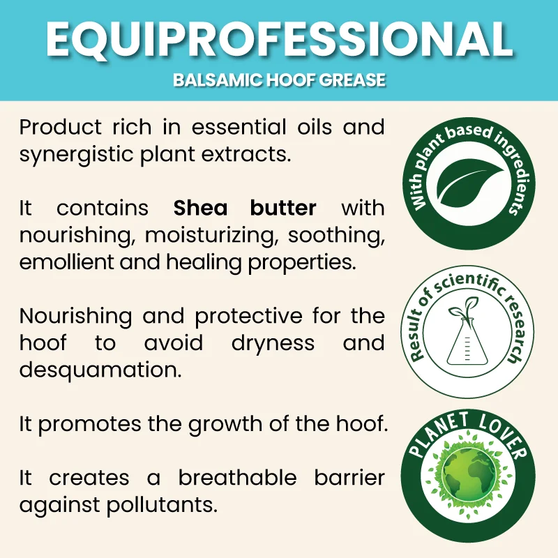 Top quality made in Italy plant based formulation EQUIPROFESSIONAL natural grease for the hoof horses