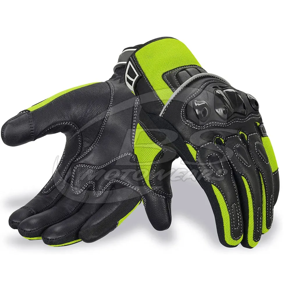 Full Finger Men Motorbike Gloves Hot Selling Hand Protective Motorbike Leather Gloves For Motorbike Use