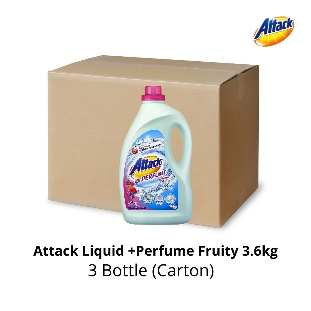 Low Price High Foam All Day Fruity Fragrance Attack Perfume Laundry Detergent Liquid 3.6kg for Overnight & Indoor drying