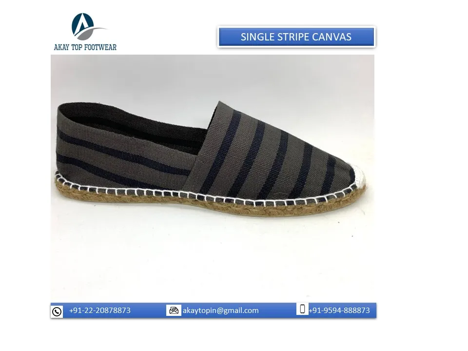 Hot Sales Breathable Textile Upper Espadrilles Alpargatas Summer unisex Casual Shoes Flat Espadrilles From Bangladesh