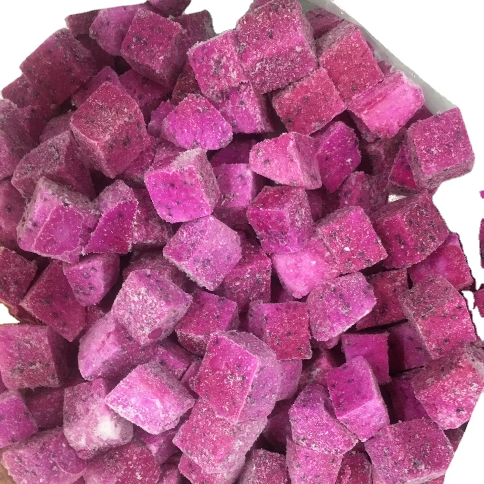 Wholesale Price OEM Global Gap Certificated IQF Frozen Dragon with 100% Natural Red Dragon Fruit for Multiple Uses from Vietnam