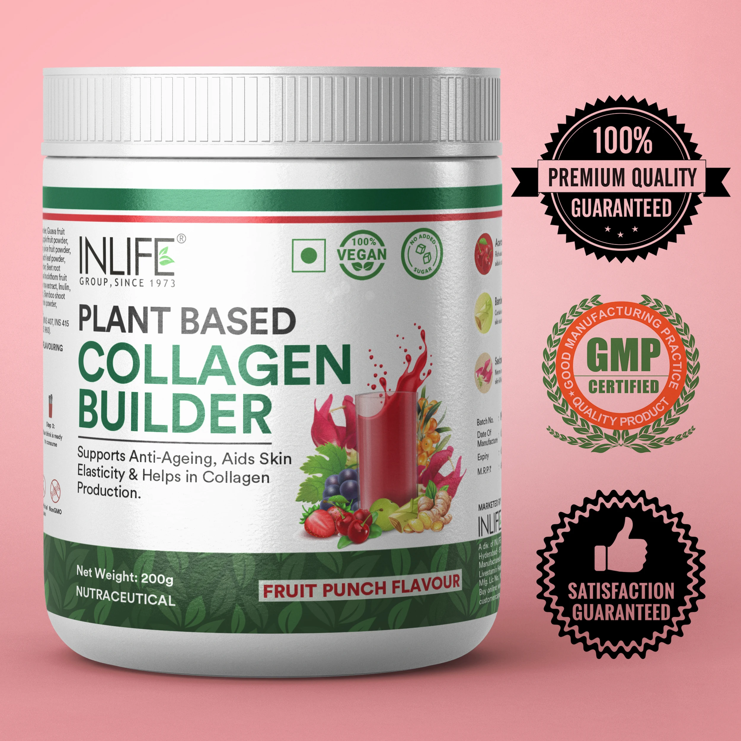 Buy High Quality Vegan plant based Collagen Powder supplement helps to maintain stronger bones, joints and skin