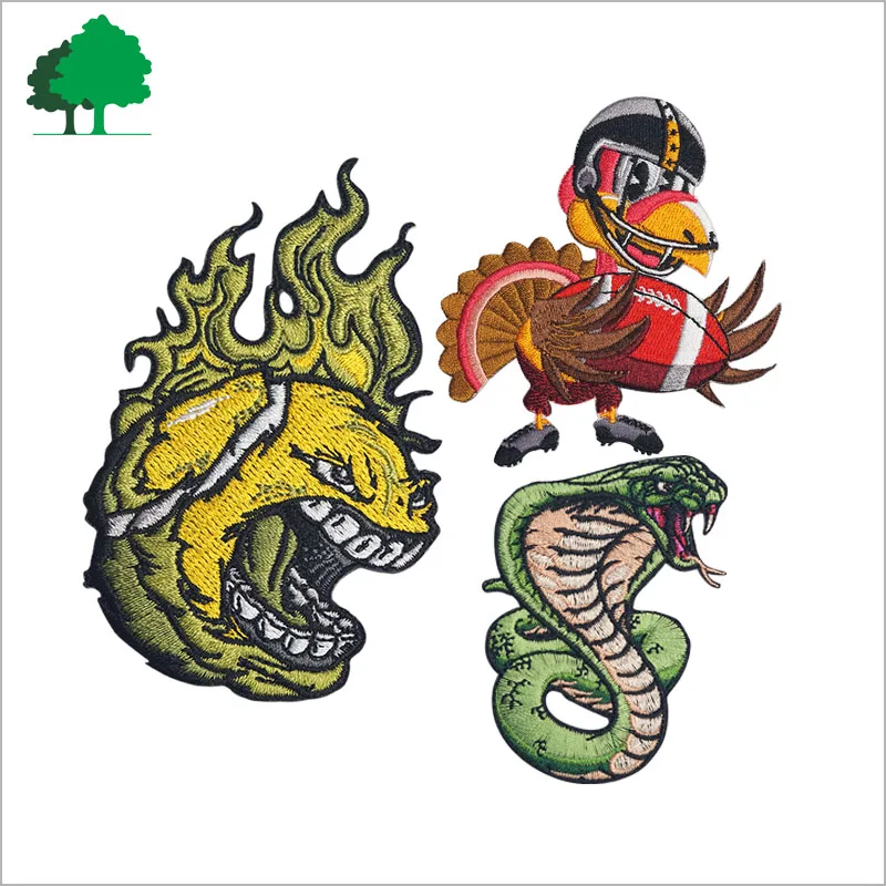 Directly Manufacturer Cutomization Machine Embroidery Iron-on Backing Patches For Motor Biker
