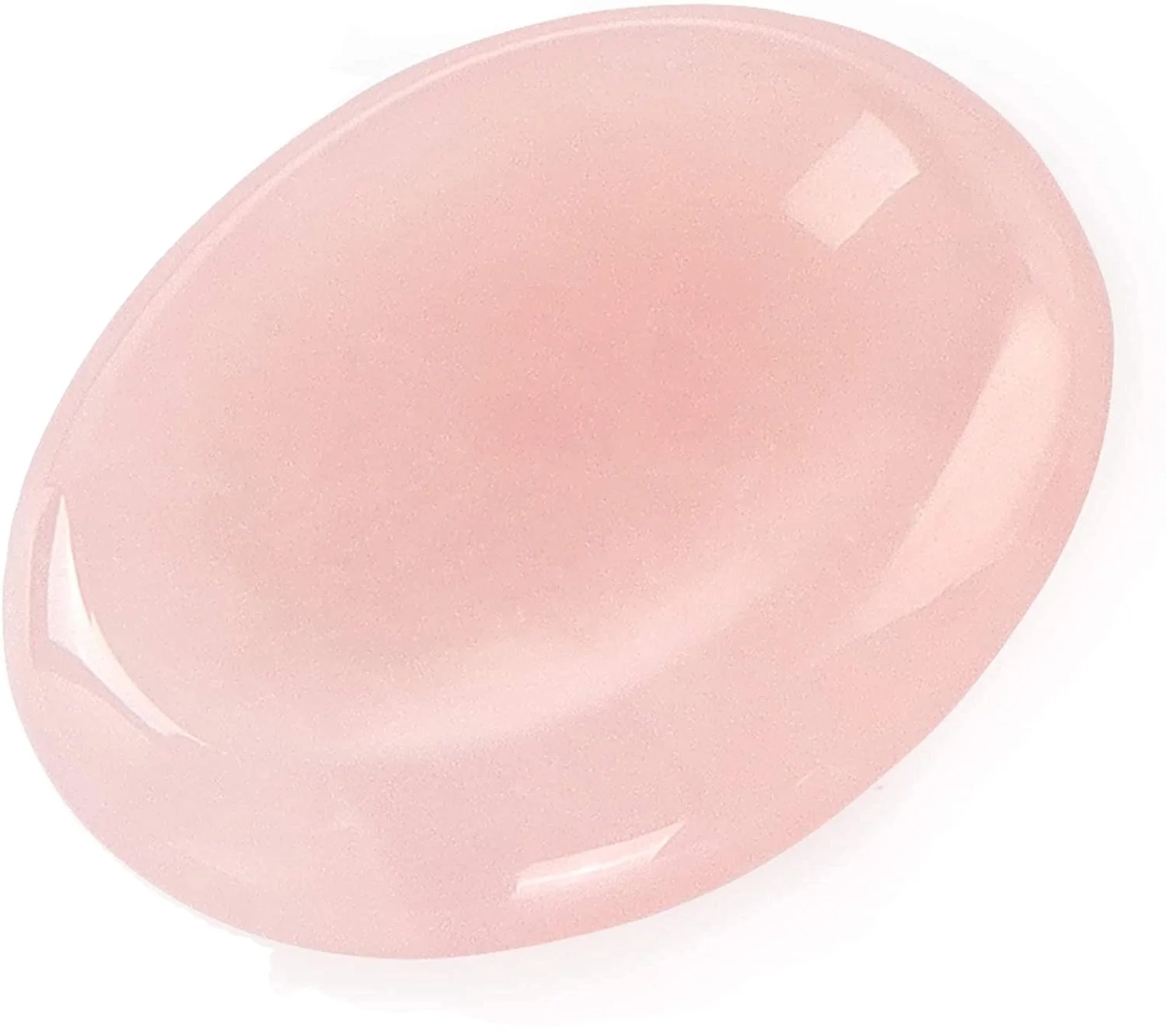 2inch Thumb Stone, Worry Stone Rose Quartz Thumb Stress Relief Massage, 1pcs Piece Stress Relief Stone Palm