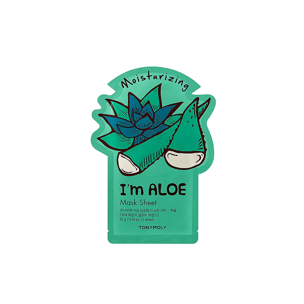 Лист для маски I AM ALOE-увлажняющая маска-эссенция типа воды обеспечивает быстрое увлажнение кожи в бестселлере