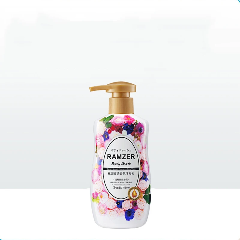 RAMZER OEM private label nourishing flower fragrance body wash cleansing body wash bath shower gel