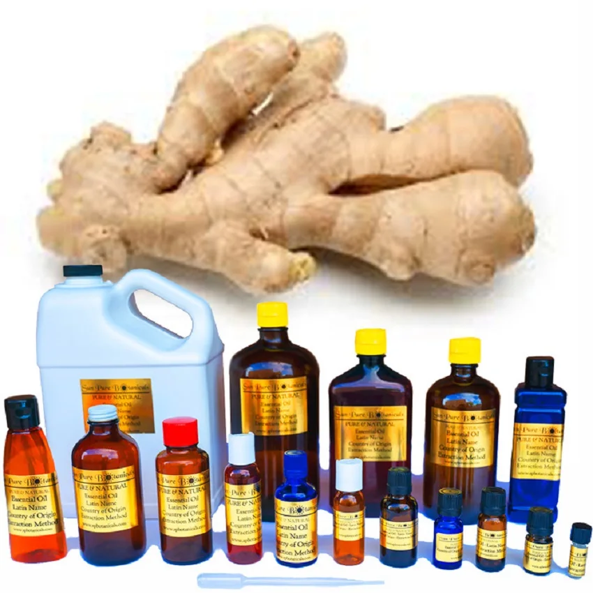 LIGHT YELLOW TO YELLOW LIQUID GINGER OIL TERPENELESS CAS Number: 8007-08-7 Food Grade, Kosher, Halal, EU Natural, US Natural