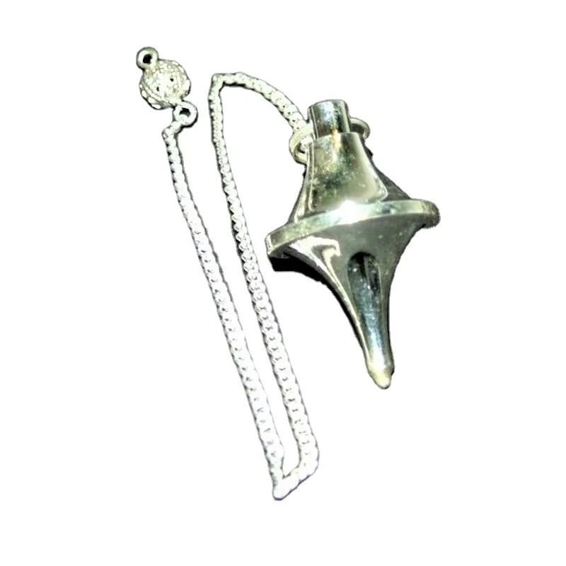 Silver Plated UFO Metal Pendulum Crystal Crafts Reiki Feng Shui Meditation Inspirational Dowsing Metal Pendulum
