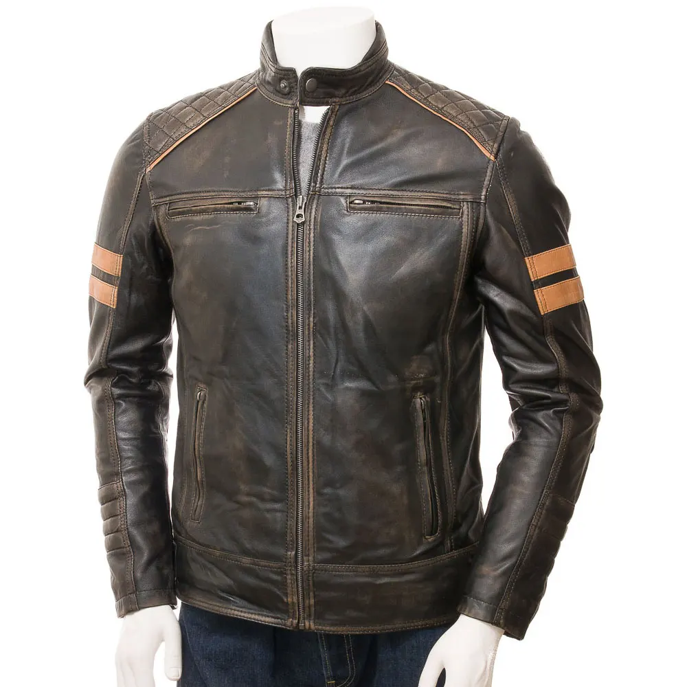 Vintage Leather Biker Jacket - Top-quality Craftsmanship, Distinctive Style, And Timeless Appeal For Motorcycle Enthusiasts