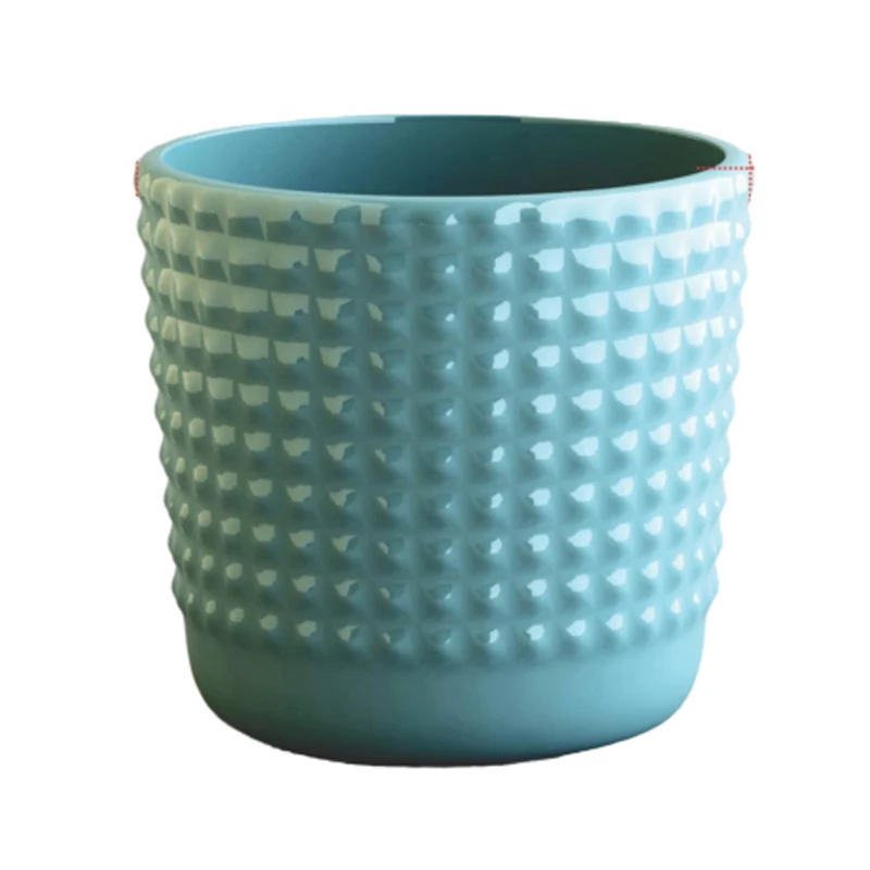 Hot Selling Product Circular Planter Big Metal Planter Sky Blue Colour Indoor Pot Succulent Planter Garden Supplies Wholesale