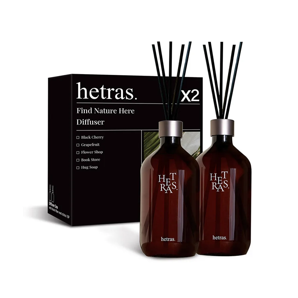 Interior Products for home HETRAS Premium Diffuser 500ml*2ea Gift Set Jeju Saryeoni Forest Sleep Improvement Air Purification