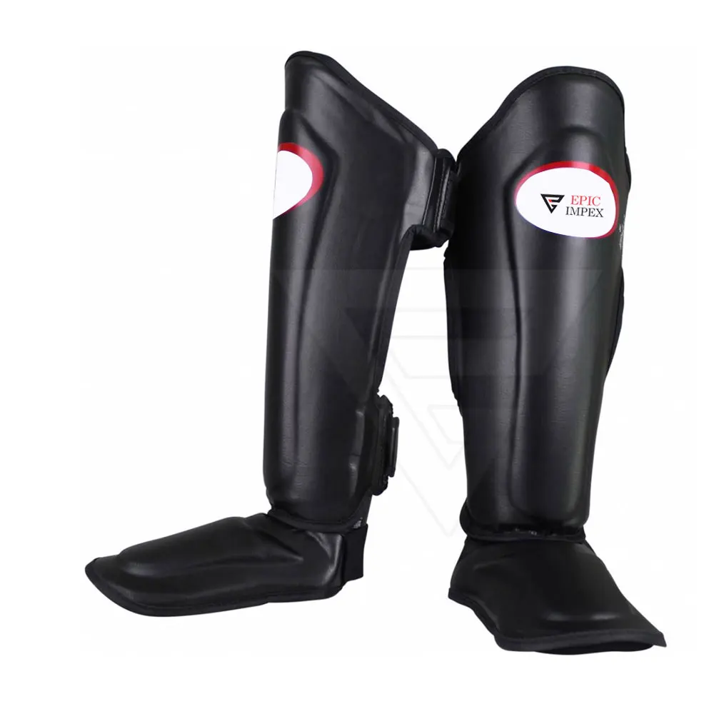 Pakistan Made MMA Kickboxing Protector Leg Foot Guards Muay Thai Boxing Sports Shin Straps Guards