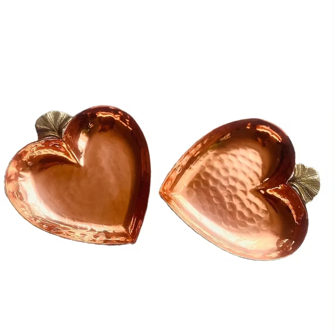 Handmade Heart Copper Bowl Cookie Turkish Delight Breakfast Wrought copper bowl for Nuts candy