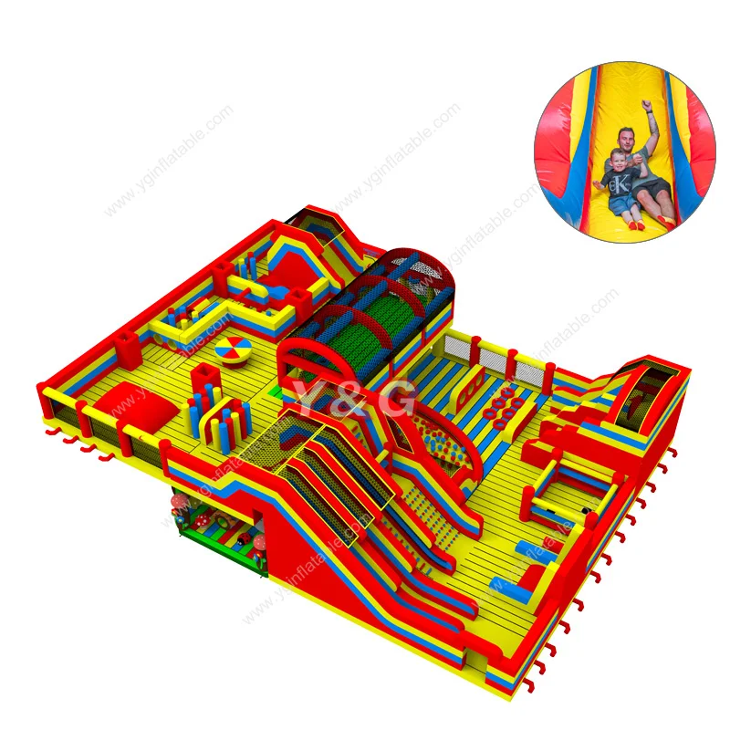 Y&G play ground obstacle course Jungle House adult and kids inflatable trampoline for park theme park indoor inflatable park