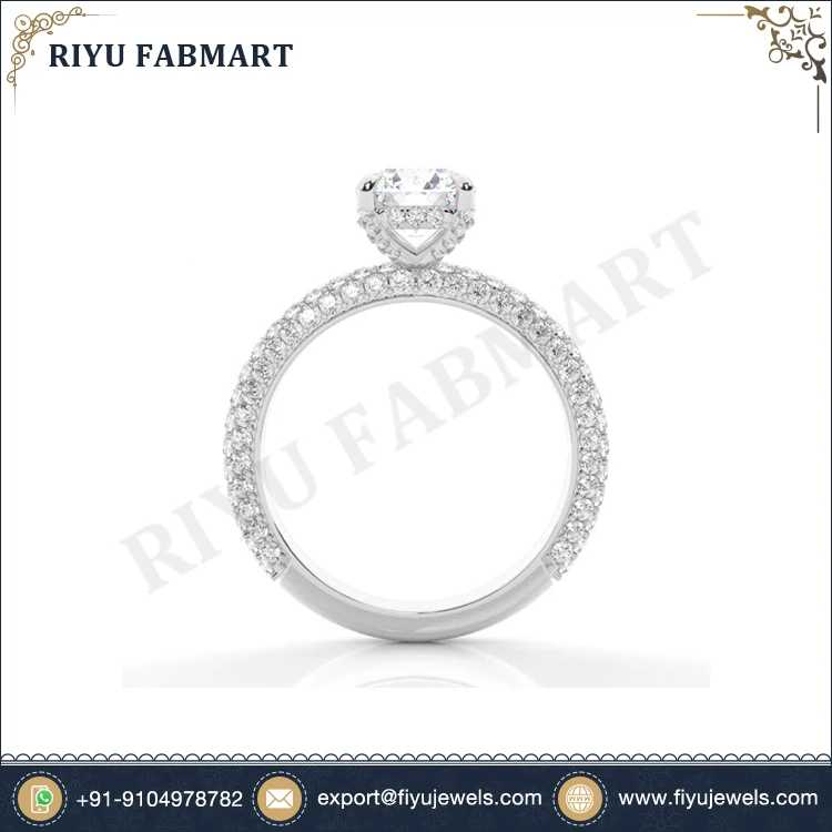 Promotional Quality Round Brilliant Cut Engagement Ring White Gold Real Diamond Ring for Sale at Reliable Market Price