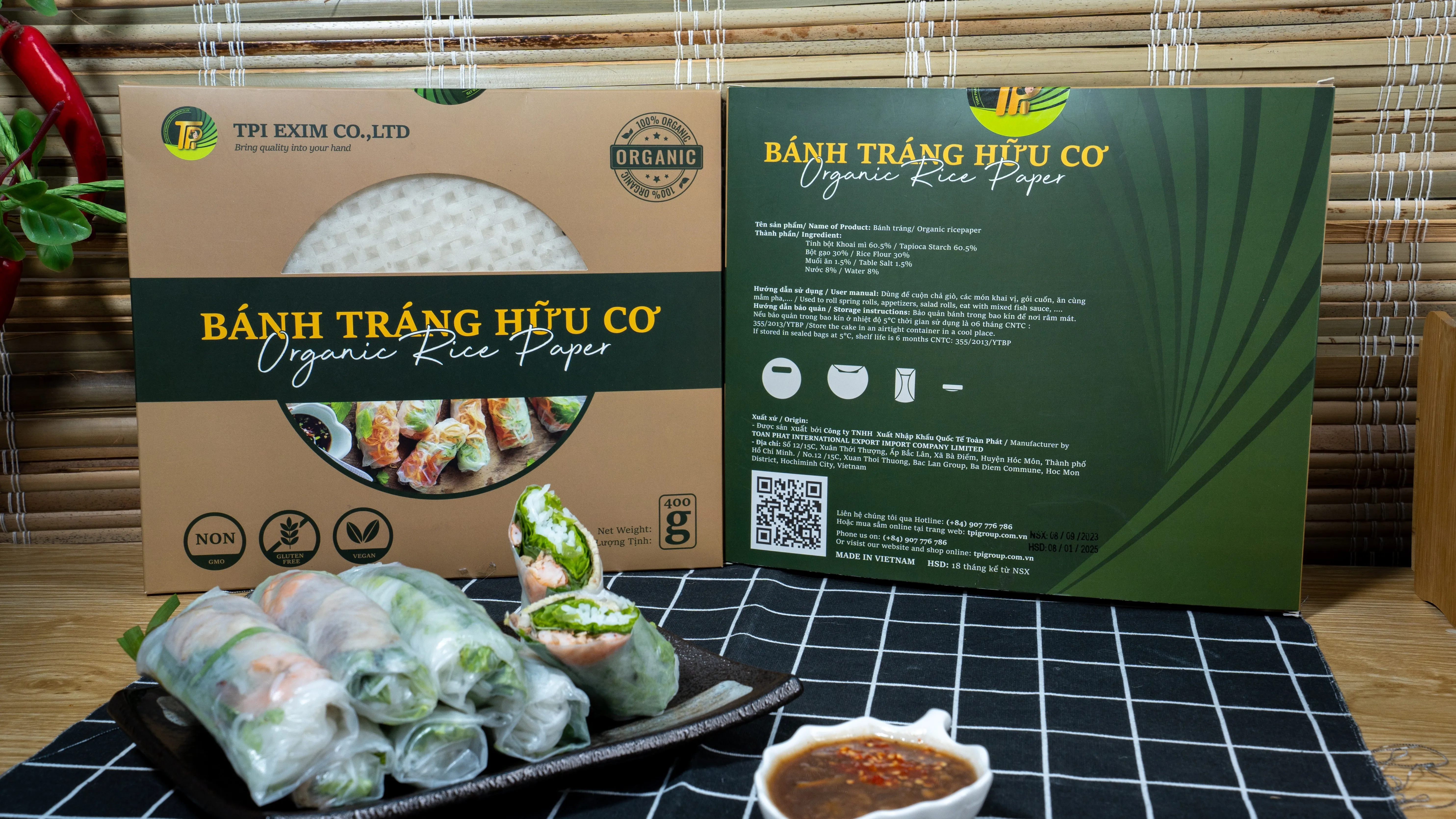 Premium Organic Gluten-Free Vietnamese Rice Paper High-Quality Rice, Perfect for Export & Import, Non-GMO, Eco-Friendly