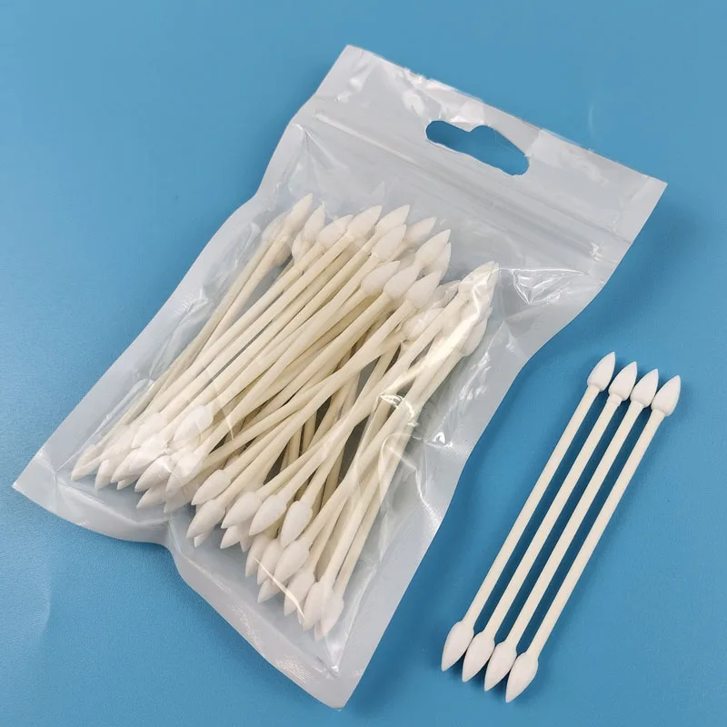50pcs Biodegradable Paper Stick Double Ended Cosmetic Cotton Swab Qtips for Makeup Removing
