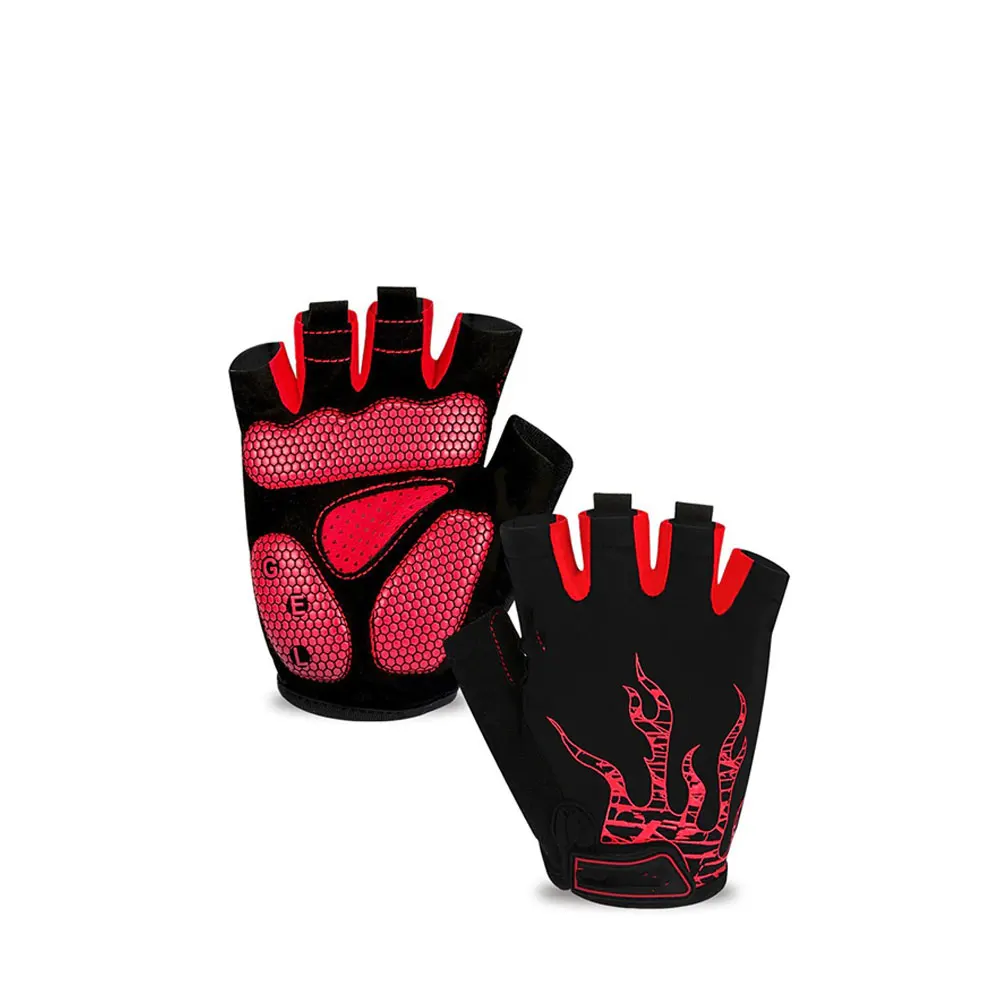 Factory Manufacturer Warm Cycling Gloves Fingerless Shock Absorbing Riding Gloves Male Female Sizes