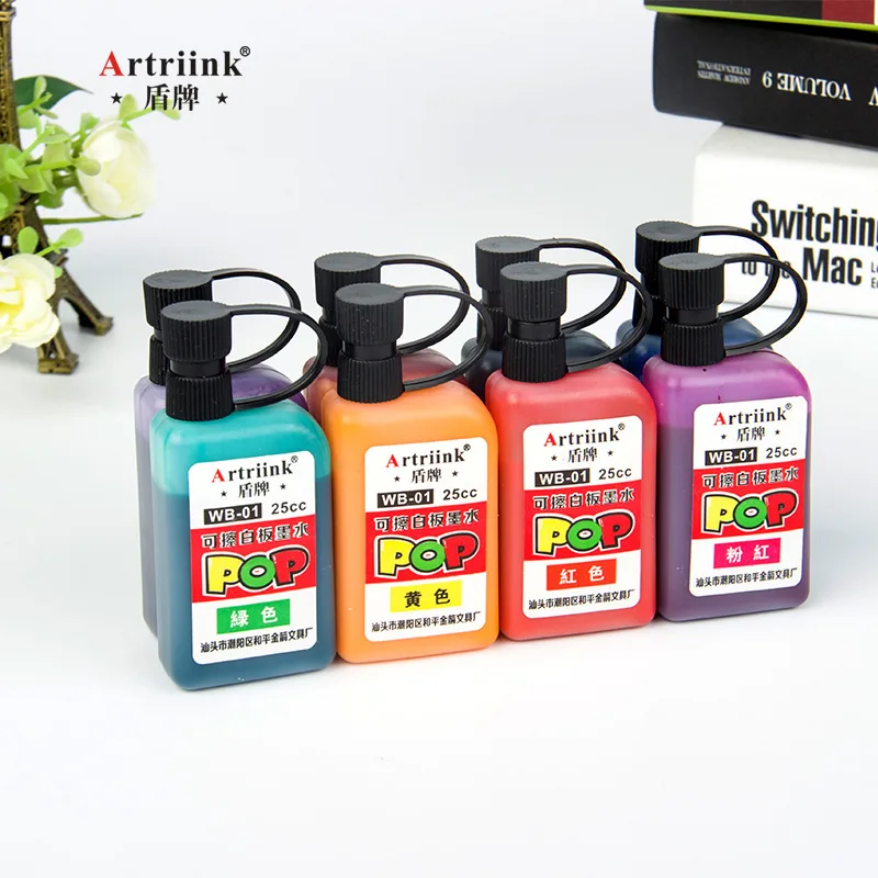Artriink WB-01 Best quality 25ml  dry erase whiteboard marker pen refill ink stationery school Safe non-toxic