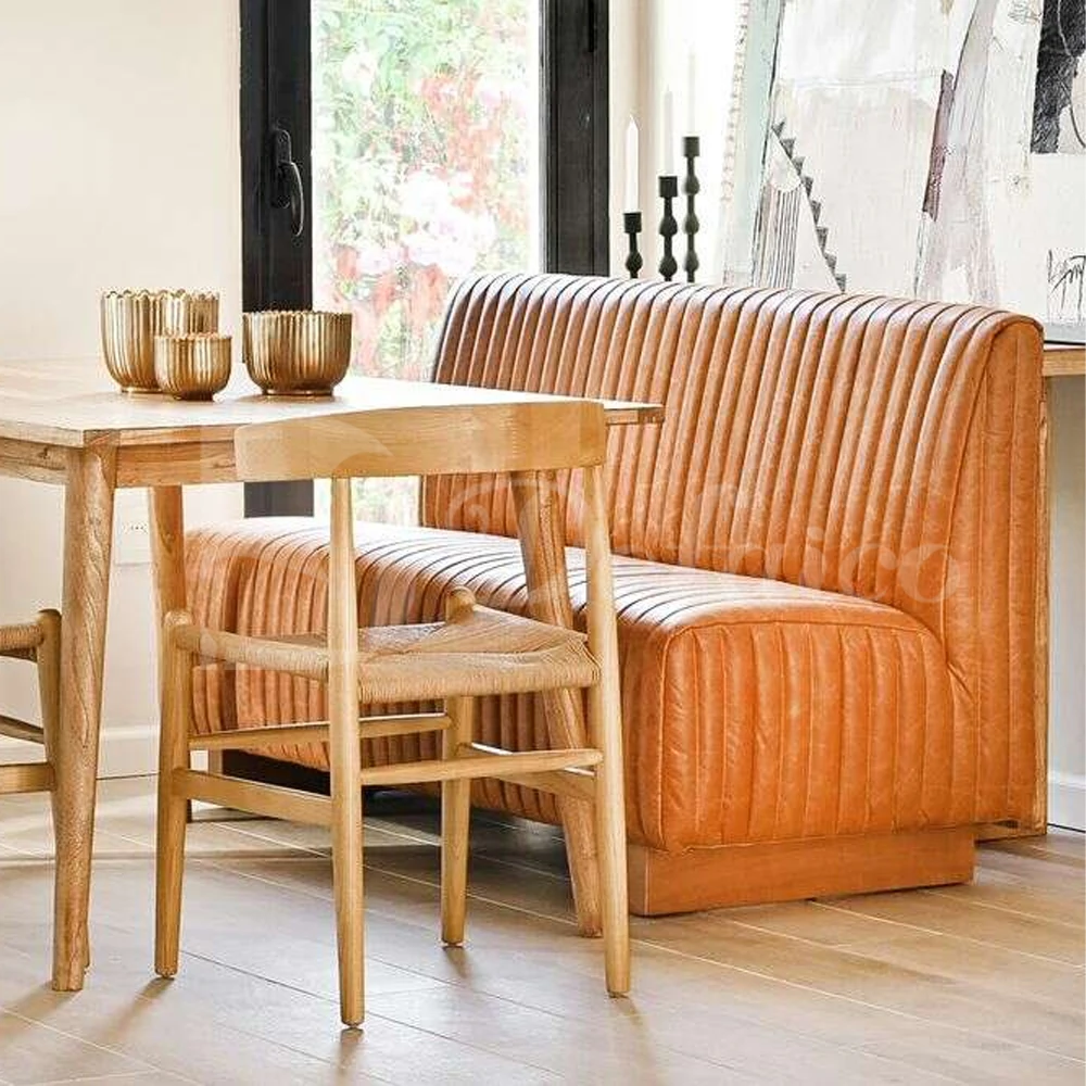 Hot Selling Restaurant Booth Seat Retro Sofa Sets Cafe Bench Seating Colorful Restaurant Furniture for Sale
