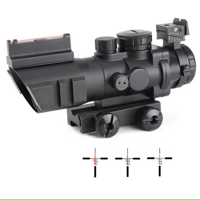 Foreseen NEW Hot Selling Optics 4x32 Aluminium Alloy Illuminated Compact Scope with Fiber Optic Sight for Hunting Outdoor