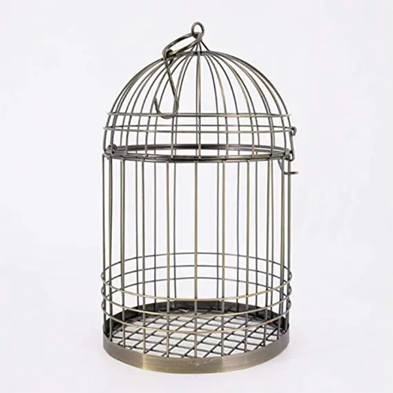 Metal wire Bird Cage Home Decor Hanging Fancy Brass  Birds CAGE