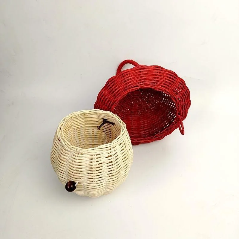 Hot Sale 2-Tone Rattan Mushroom House Rattan Cute Doll House Storage Basket Kids Toys Wholesale Supplier Vietnam Handwoven