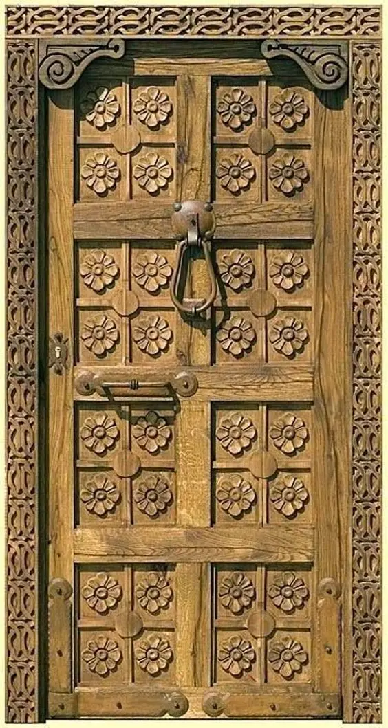 Wholesale High Quality Modern Luxury Vintage Door Furniture Indian Rustic Living Home Entrance Vintage Wooden Door Exterior Door