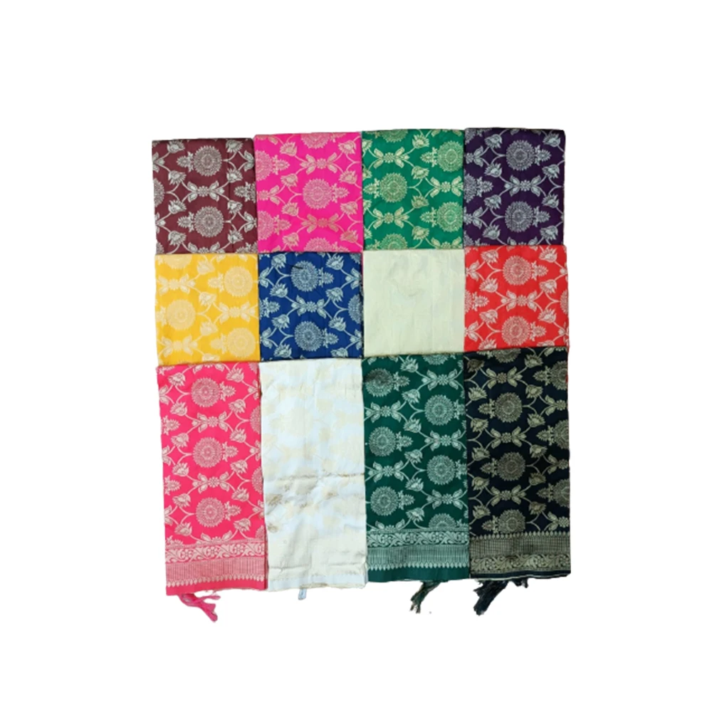 New Banarasee Silk Jari Dupatta Collection Chiffon Jari Dupatta Colorful Plain Checked Design Square Medium Summer Low Adults