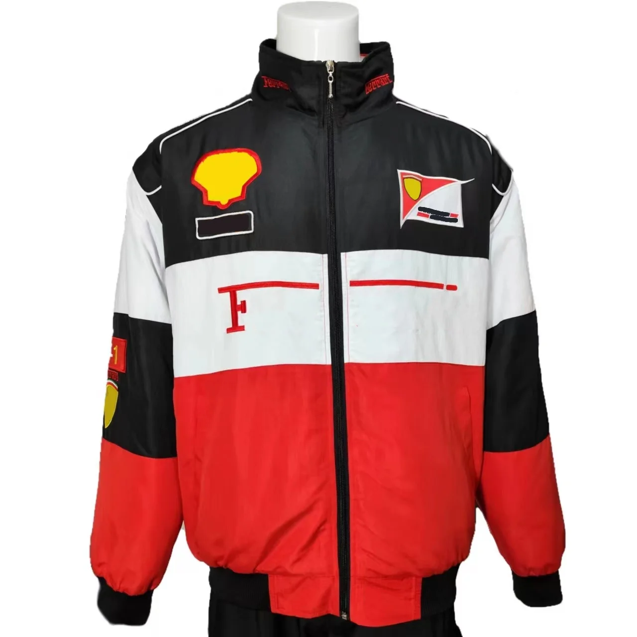Embroidery Custom OEM Casual Streetwear Car Vintage Racing Jacket Motor Bike Motorcycle Boy Winter bomber f1 Race Jacket for men
