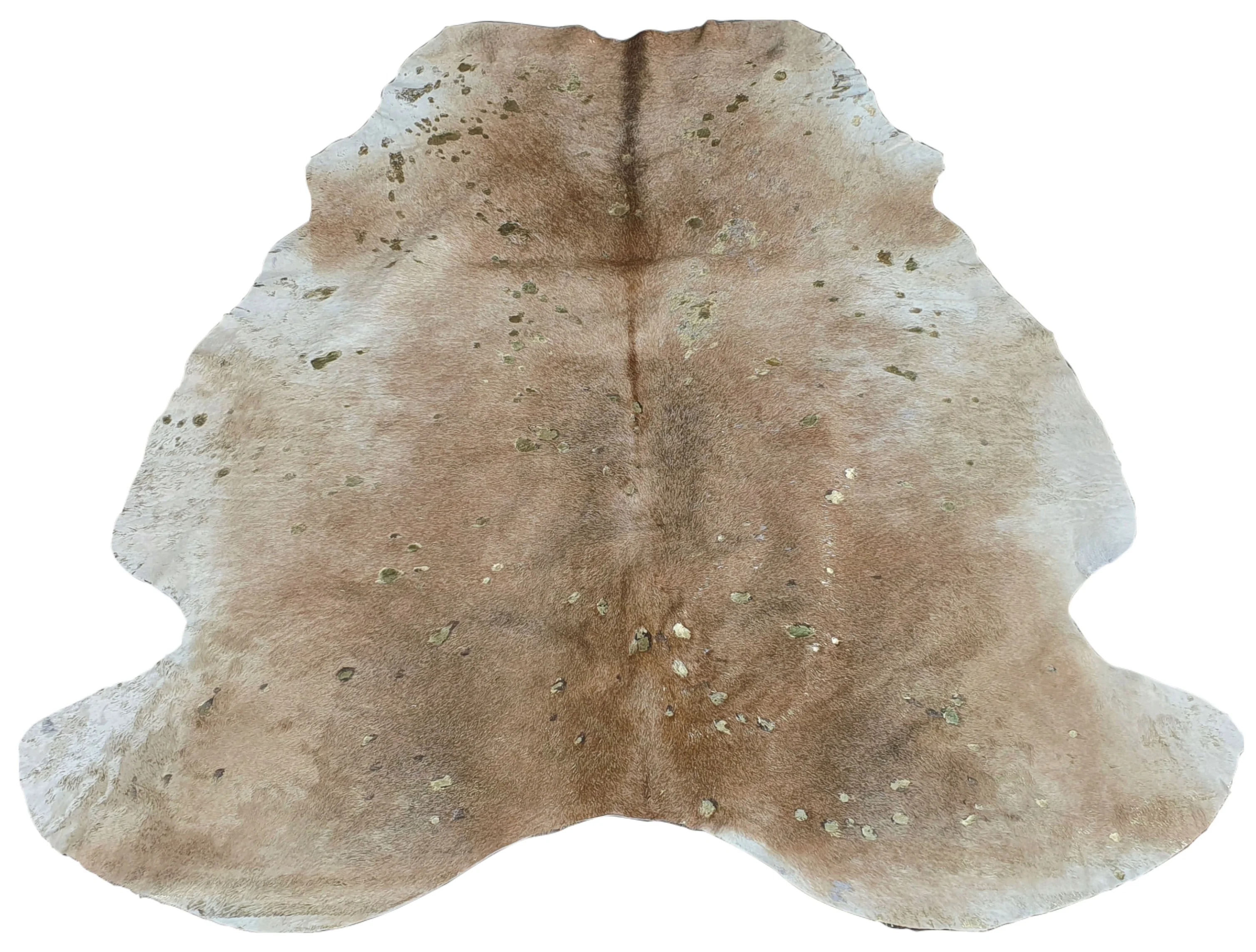 Natural cow Cowhide Acid Washed Hair on Handmade Cowhide cream/gold anti slip Area Rug for modern indoor and outdoor decoration